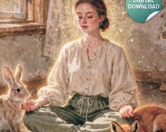 Krafttier Anleitung PDF | Schließen Sie mit Animal Guides | Geführte Meditation und Visualisierung | Witchy Grimoire Seiten | Digitaler Download