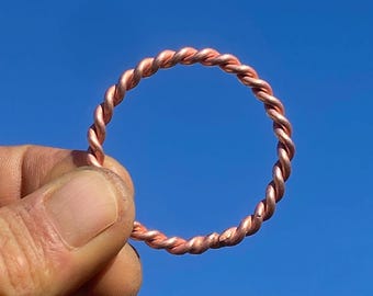 Handcrafted Copper Tensor Ring – Sacred Cubit Healing Tool