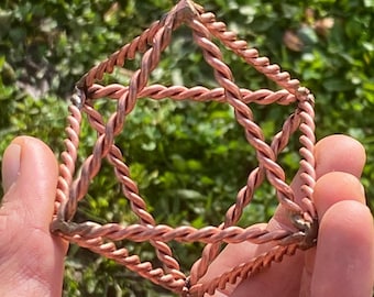 Octaedro – 1/8 de codo sagrado / Geometría sagrada de cobre / Elemento aire / Herramienta de sanación y energía