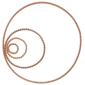Lost Cubit Tensor Ring Set – Full, 1/2 & 1/4 | 177 MHz Copper Sacred Geometry Energy Tools