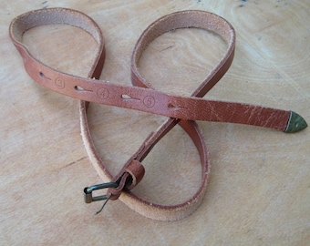 Vintage Scotch & Soda Leather Belt with Hardware, Brown Belt with Metal Buckle, Genuine Leather Women Accessory, max 42" Belt, marked XL
