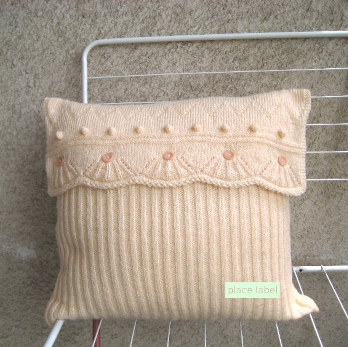 Knit Throw Pillow Antique White 18 Rib Lace Pillow Etsy Canada