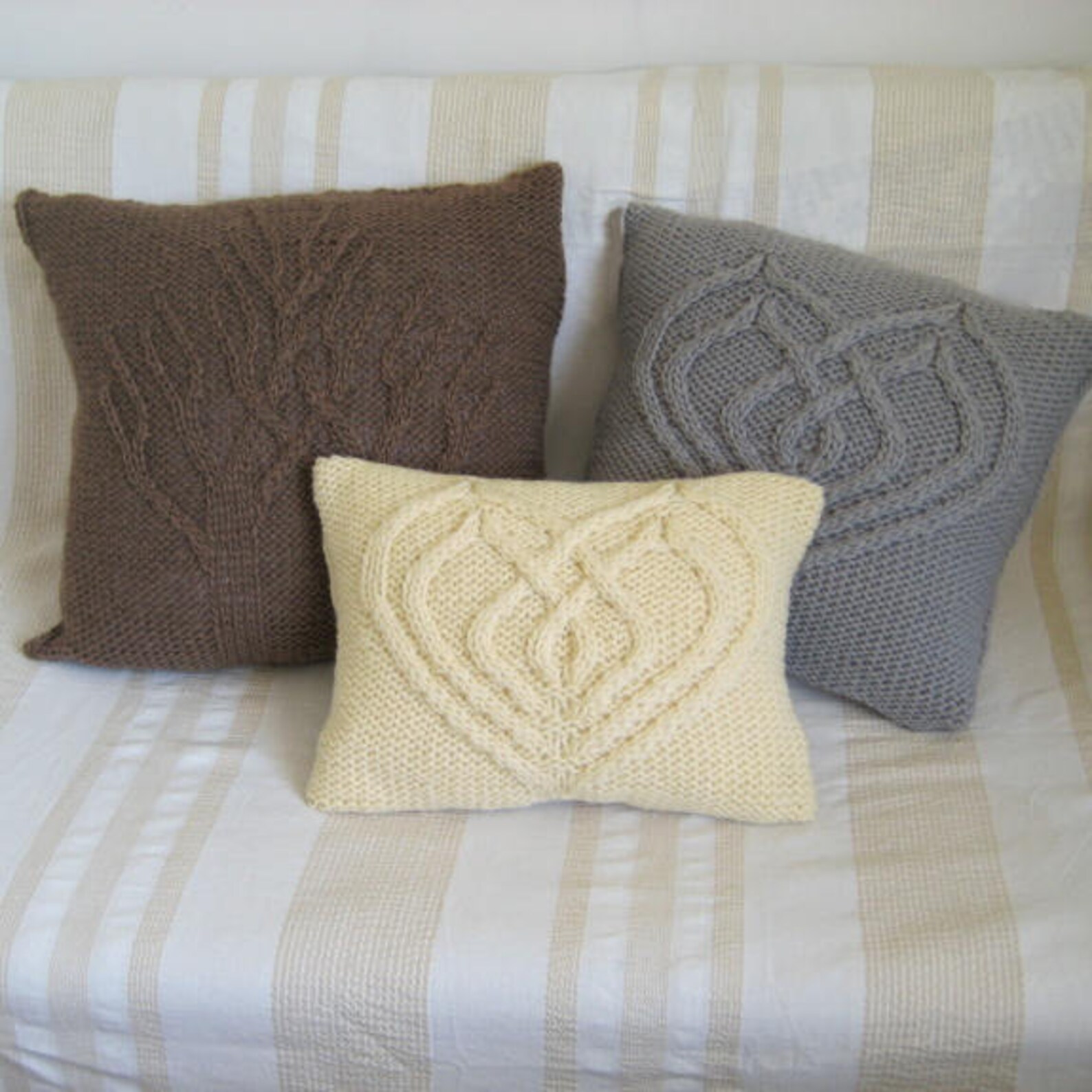 Wool Cable Knit Pillow Sham Custom Decorative Pillow Case Etsy