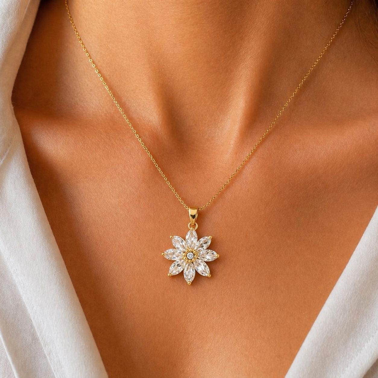 Etsy 百合の花 ネックレス ユリモチーフネックレス 品番 IGAW0000669 