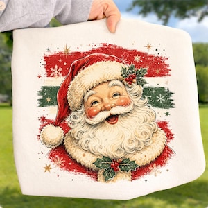 Vintage Santa Christmas DTF, Retro Holiday Design, Classic Old Fashioned Father Winter Transfer, Ready to Press DTF, Merry Season Iron On