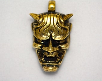 Hannya masque pendentif en laiton