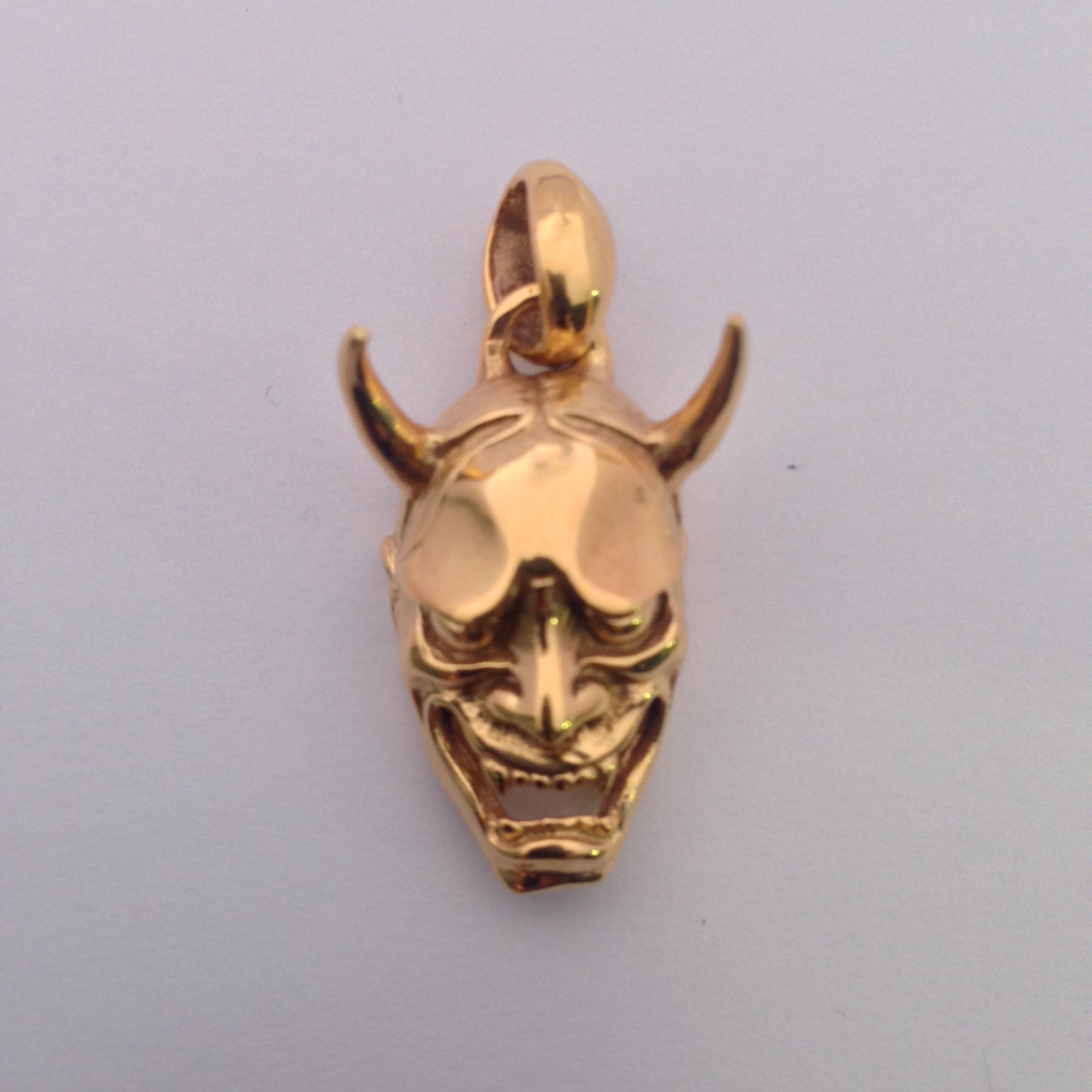 Pendentif Masque De Carnaval En Or Jaune 18K - Bijou Vintage Finement Travaillé - Occasion
