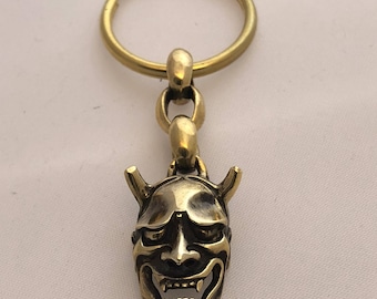 Brass hannya keyring