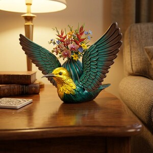 Jarrón Colibrí Volador STL – Maceta decorativa inspirada en la naturaleza
