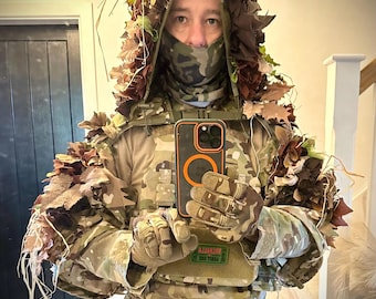 Custom Viper Ghillie Hood – Multicam Base | Hand-Built Autumn Camouflage