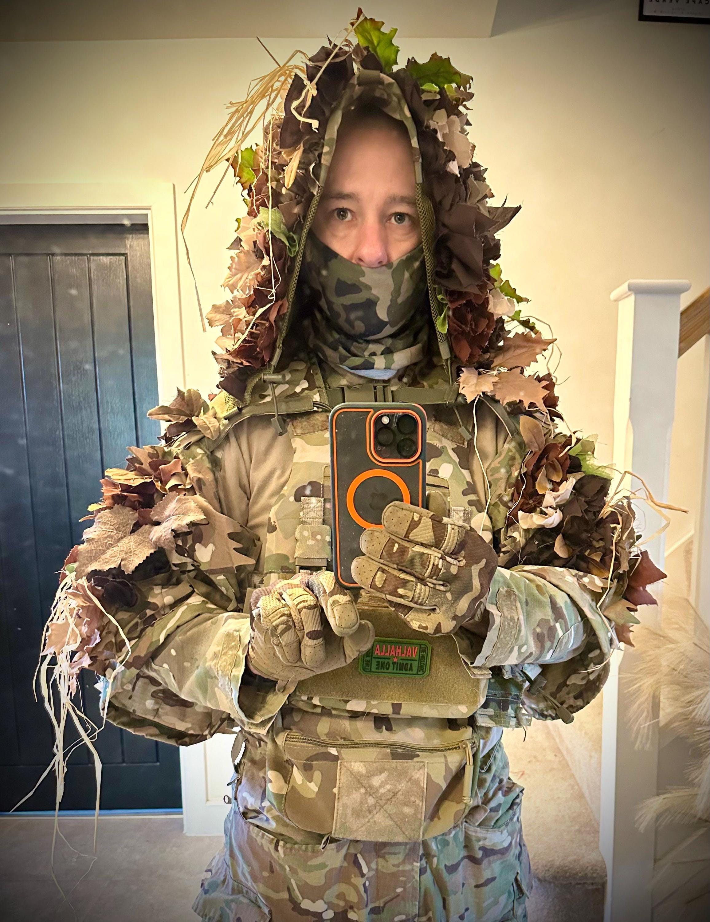 Custom Viper Ghillie Hood – Multicam Base | Hand-built Autumn