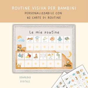 子どものための朝と夜のルーティン – アクティビティカード付きのカスタマイズ可能なビジュアルチャート