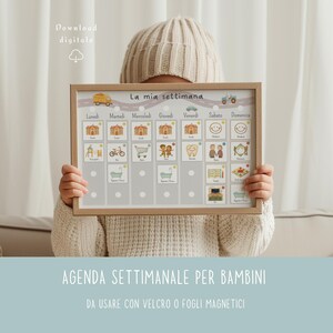 Weekly planner for kids, kids' routines, printable planner with activity cards for kids