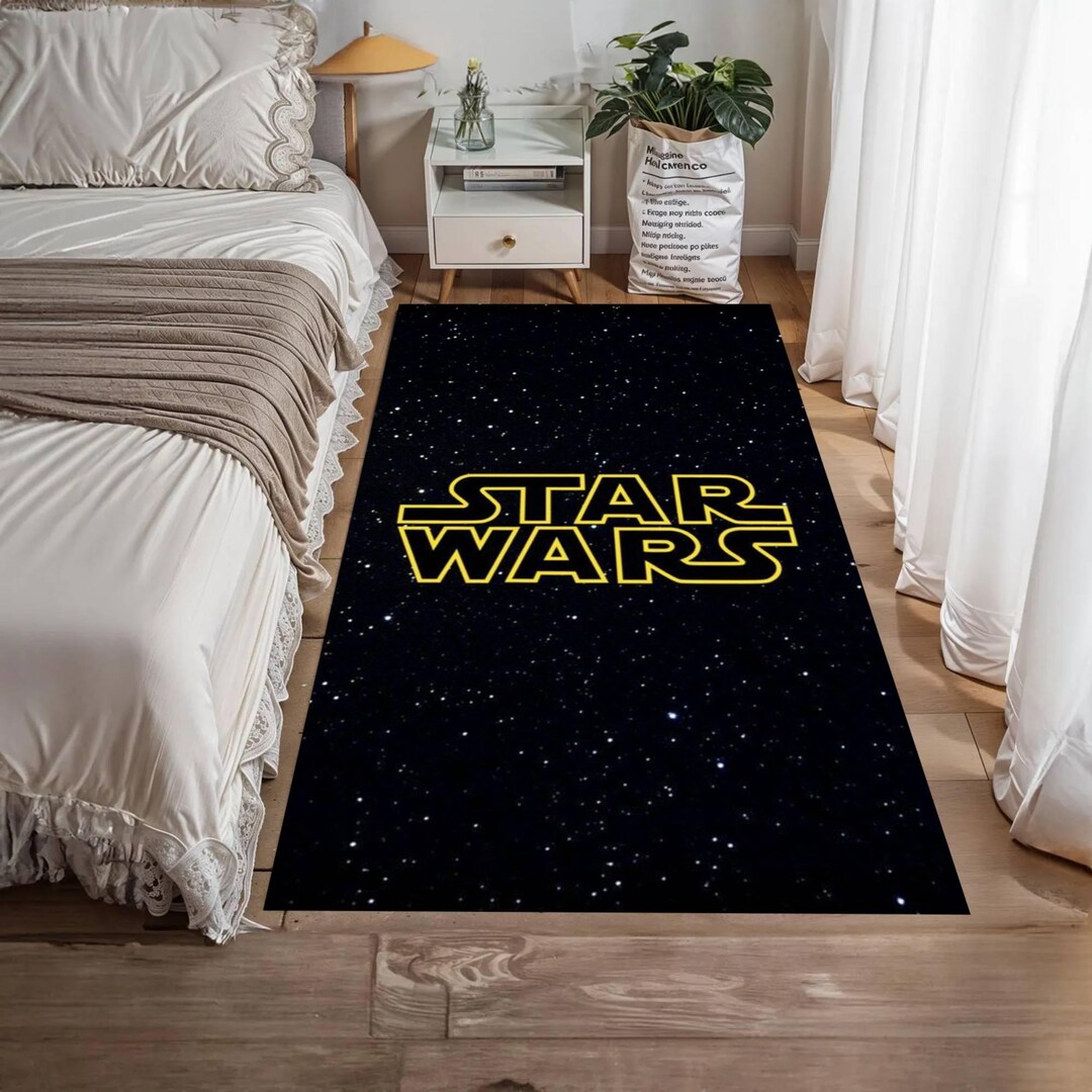 Stargate Rug Galaxy Star Wars Rug, Black Space Pattern, Washable Floor Carpet - Etsy