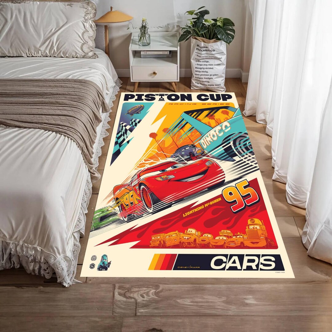 Race Car Kids Rug – Soft Washable Area Rug - Etsy