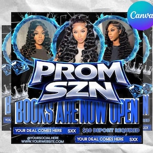 Prom Booking Flyer Template Canva, Photography Booking Flyer, Prom Photographer Marketing, Editable Digital Flyer for Prom Ads