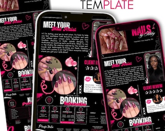 Acuity Scheduling, Canva Editable, Nail Salon Booking Site for Lash, Hair, Nail, Braids, Wigs, Beauty Business, Digital Appointment Booking