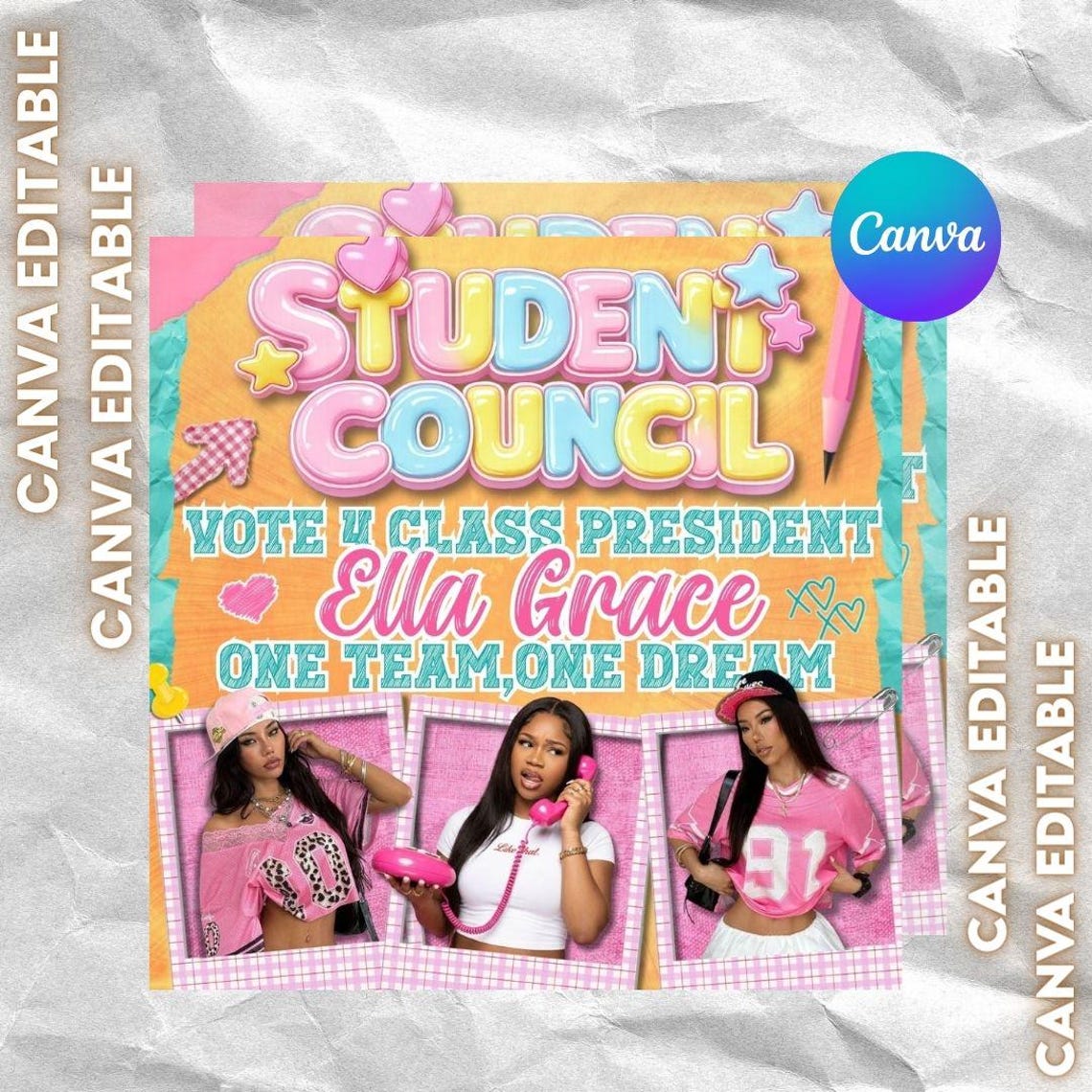Editable Student Council Campaign Flyer, School Election Flyer ...
