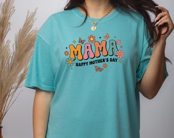 Groovy Mama Shirt, Retro Happy Mother's Day Graphic Tee, 70s Style Mom Apparel