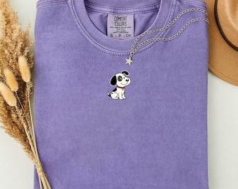 Cartoon Dog T-Shirt, Cute Puppy Graphic Tee, Pet Lover Gift for Kids Birthday