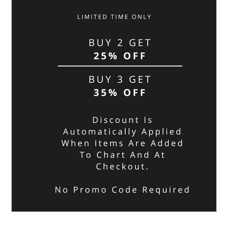 May include: A black graphic with white text that reads "LIMITED TIME ONLY." It advertises a discount: Buy 2 get 25% off, Buy 3 get 35% off. The discount is automatically applied at checkout. No promo code is required.