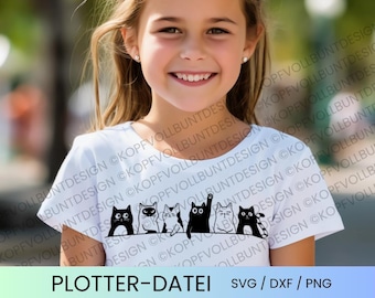 Plotter file Cat Gang for children's sweater or T-shirt