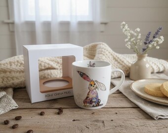 Bug Art Binky Bunny Mug with presentation box.