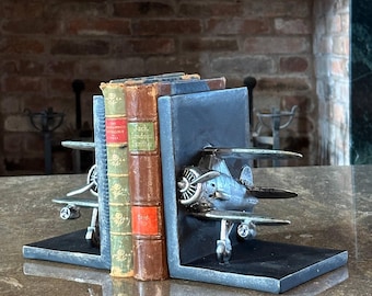 Biplane Bookends! 13cm x 14cm x 18cm