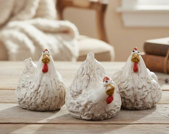 Small Rustic Chicken Deco, 8.1cm