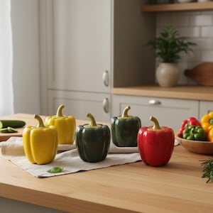 Pepper Shaped Ceramic Storage Container | Gohobi