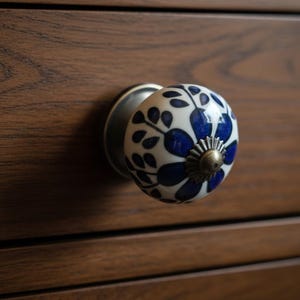 Patterned Door Knobs, 7cm -One Pair