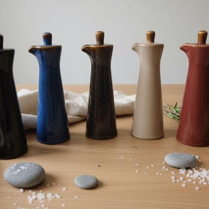Japanese Ceramic Soy Sauce & Oil Dispenser Bottle | Kiln-Change Glaze