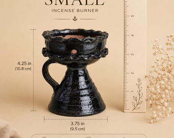 Small Handmade Clay Incense Burner