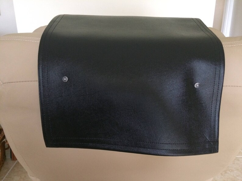 Black Marine Vinyl Recliner Head Cover Furniture Protector Etsy