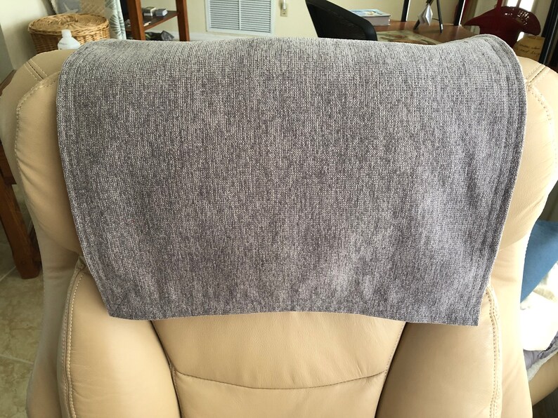 Recliner Headrest Cover XLG Soft GrayChenille Furniture Etsy