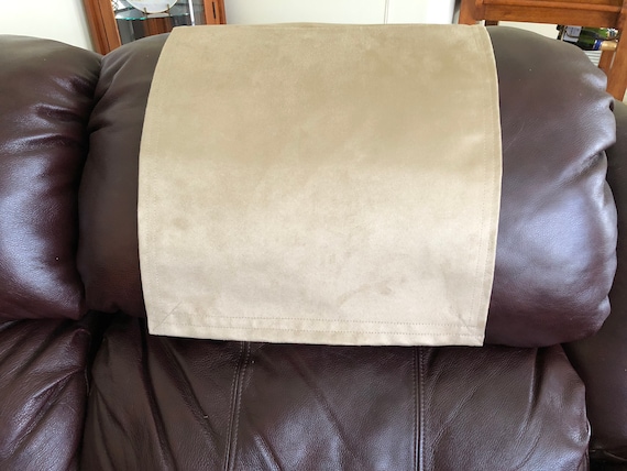 Suede Recliner Cap Furniture Protector Chair Headrest Pad Etsy
