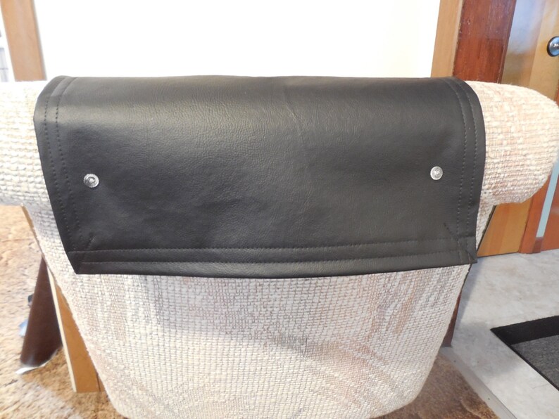 Black Marine Vinyl Recliner Head Cover Furniture Protector Etsy