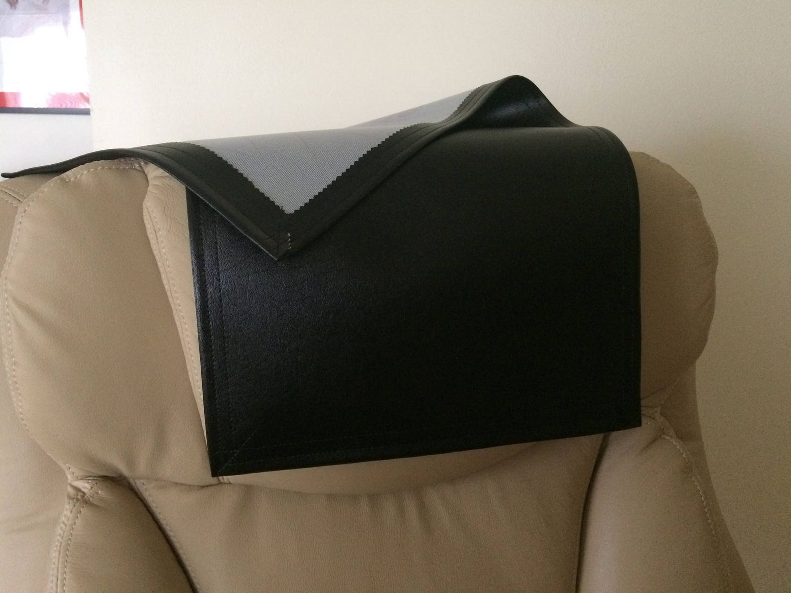 Black Marine Vinyl Recliner Head Cover Furniture Protector Etsy