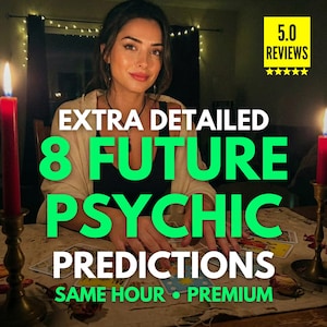 8 predicciones psíquicas futuras, lectura médium, lectura de cartas del tarot, lectura psíquica futura, lectura del amor a la misma hora, a la misma hora