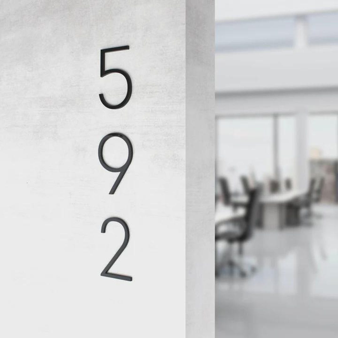 Acrylic Interior Door Numbers - "thin" Design (price for One Symbol) - Etsy