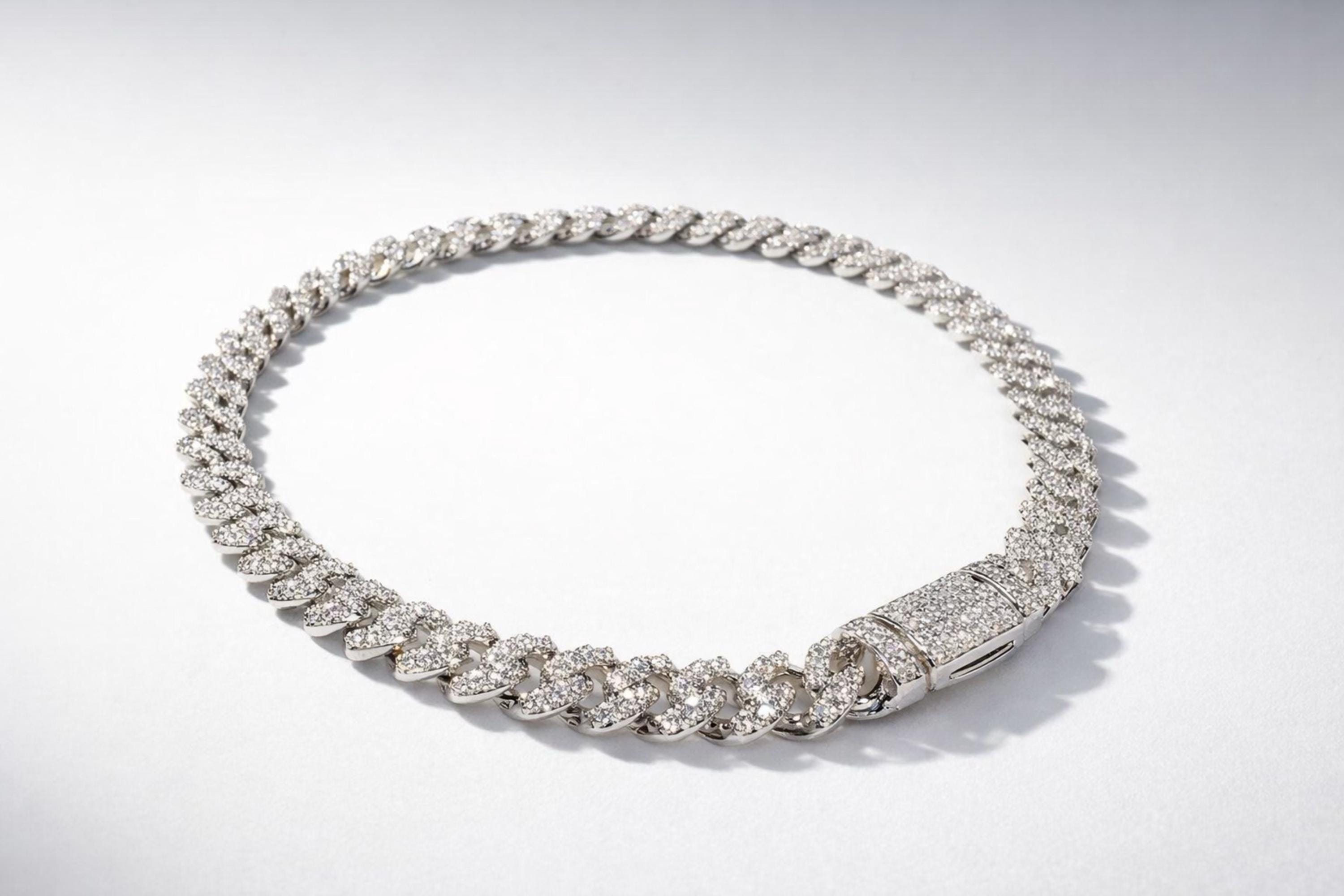 Moissanite cuban chain - Etsy 日本