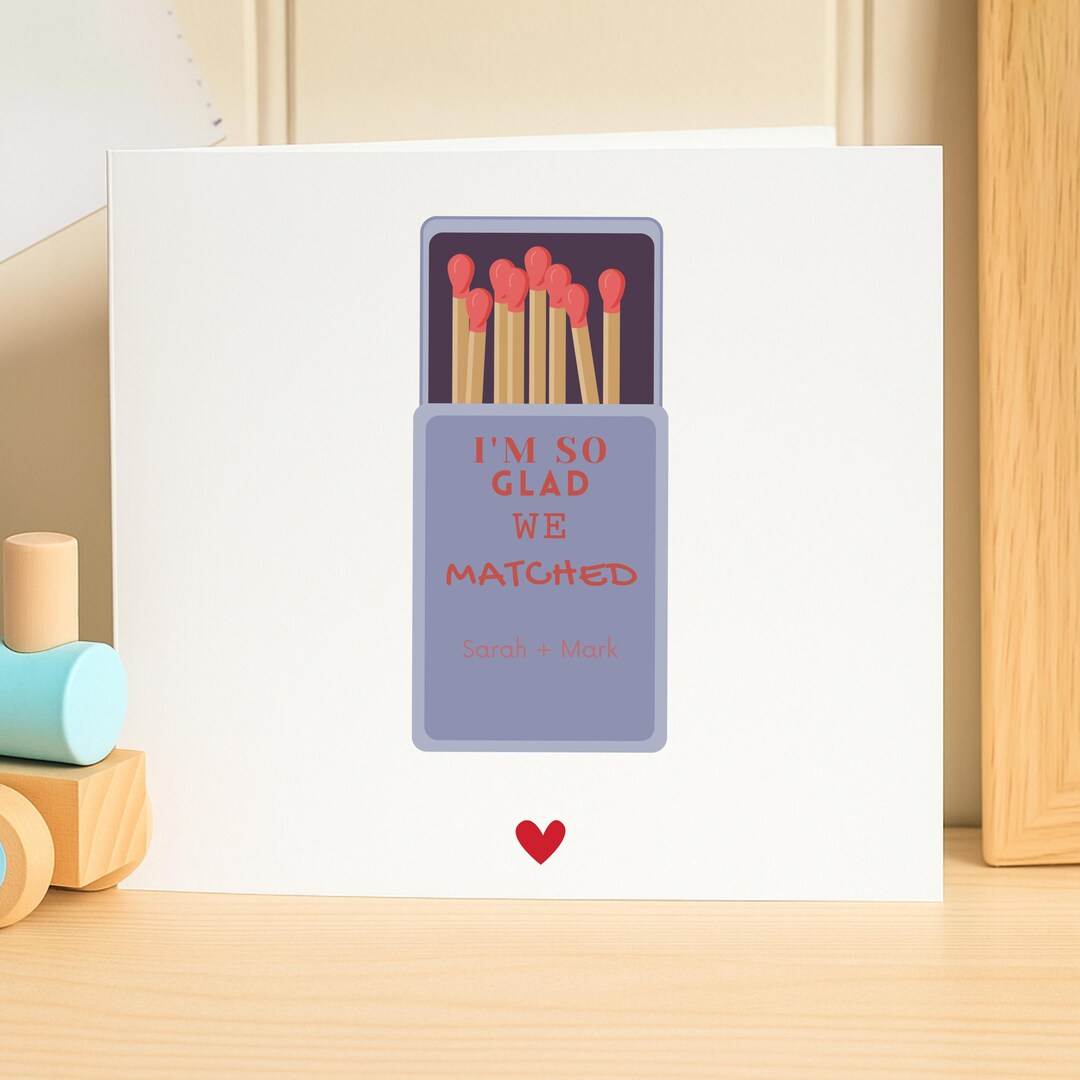 Matched Card Personalised Couple Card Funny Matchstick Design ...