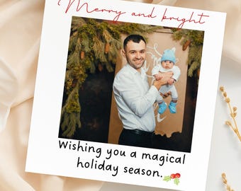 Personalized We Tied The Knot Photo Card, Custom Wedding Favor Polaroid Print, Minimalist Bride and Groom Keepsake, Wedding Thank You Gift