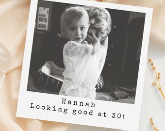 Personalized Merry Christmas Photo Card with Bauble Design, Custom 2026 Holiday Greeting Card, Modern Festive Family Keepsake, CP169