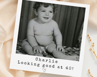 Personalized Merry Christmas Photo Card with Bauble Design, Custom 2026 Holiday Greeting Card, Modern Festive Family Keepsake, CP169