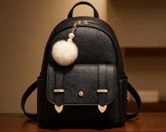 Mini mochila para mujer - Elegante mochila de piel sintética