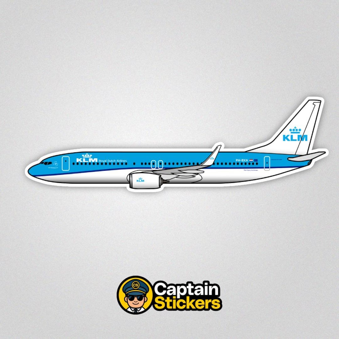 KLM Boeing B737-800 Sticker - Etsy