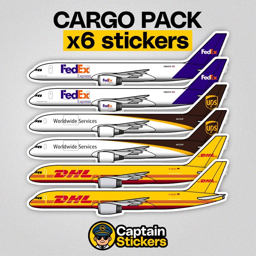 Cargo Boeing 757 Sticker Pack – DHL, Fedex, UPS (6 Pcs) - Etsy UK