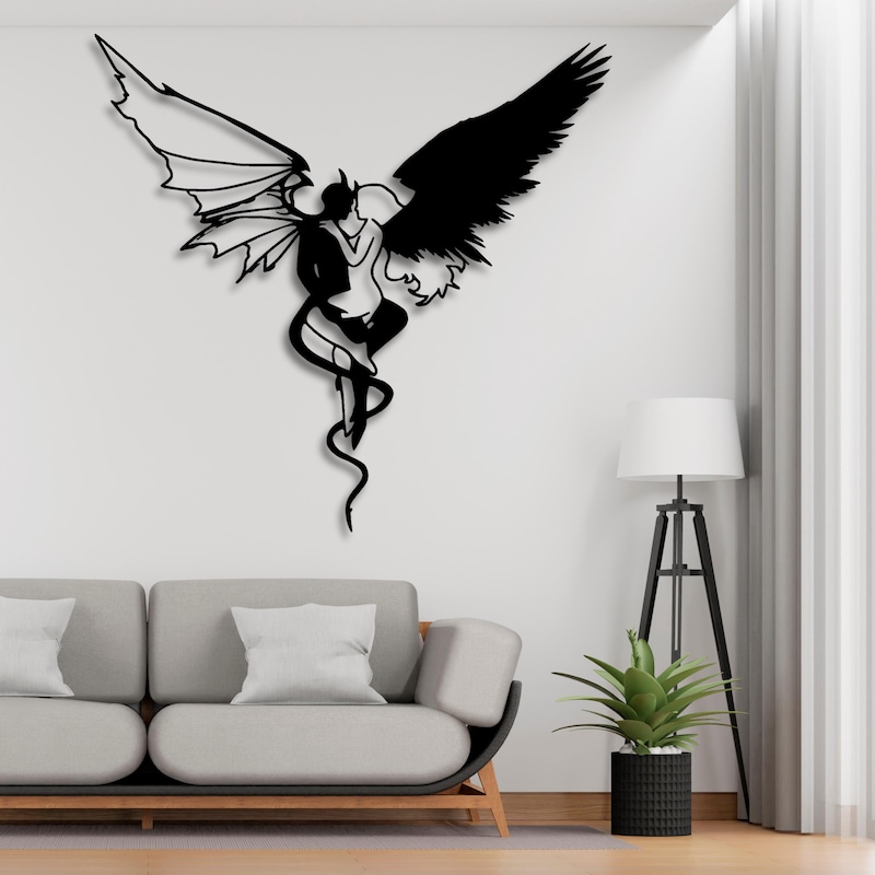 Angels Drawings.pdf Demon Romantic Wall Art - Etsy UK