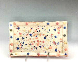 Handcrafted Ceramic Pottery Tray.  Stoneware Pottery Serving Platter